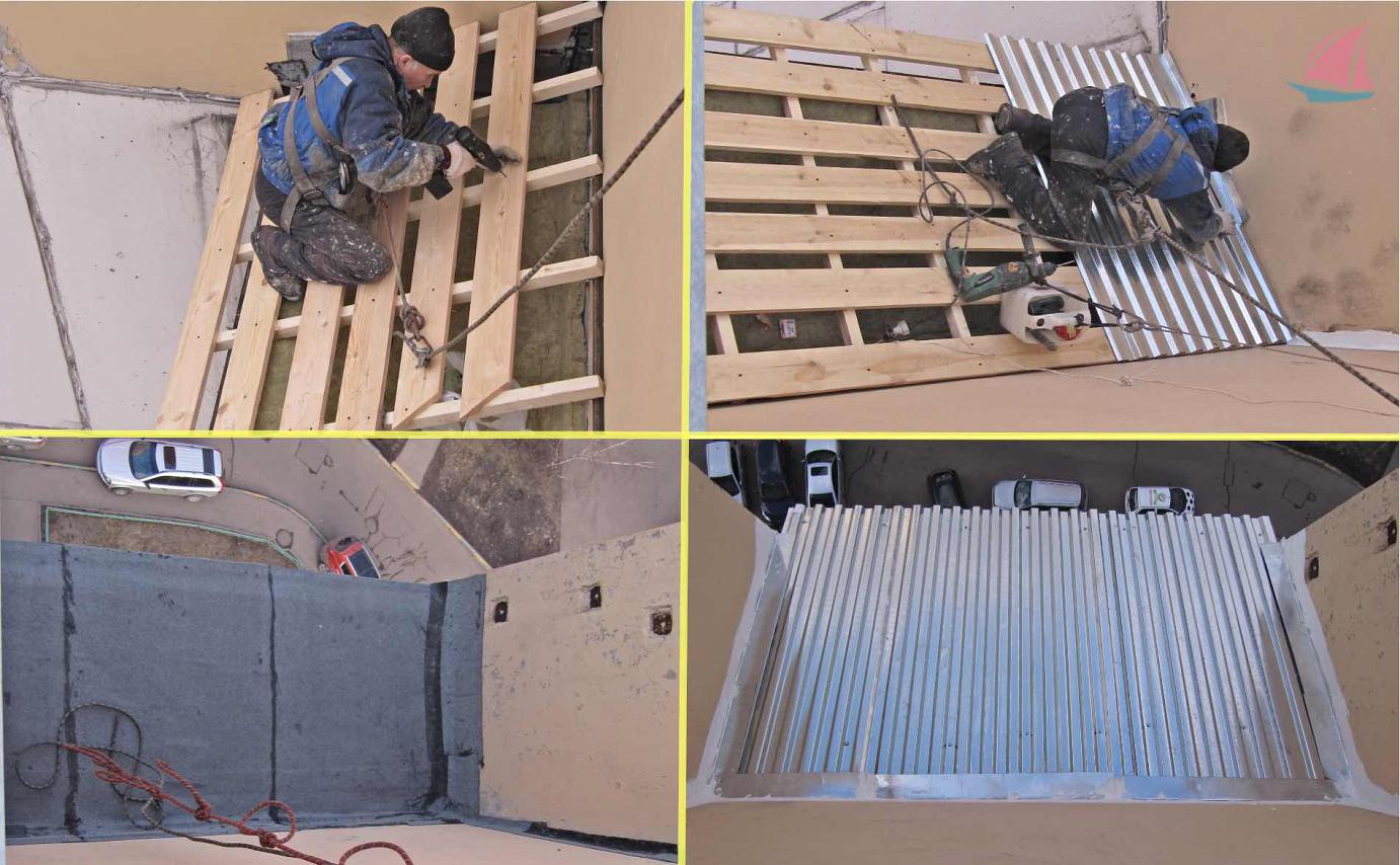 Этапы ремонта крыши на балкон в ЖК Нормандия